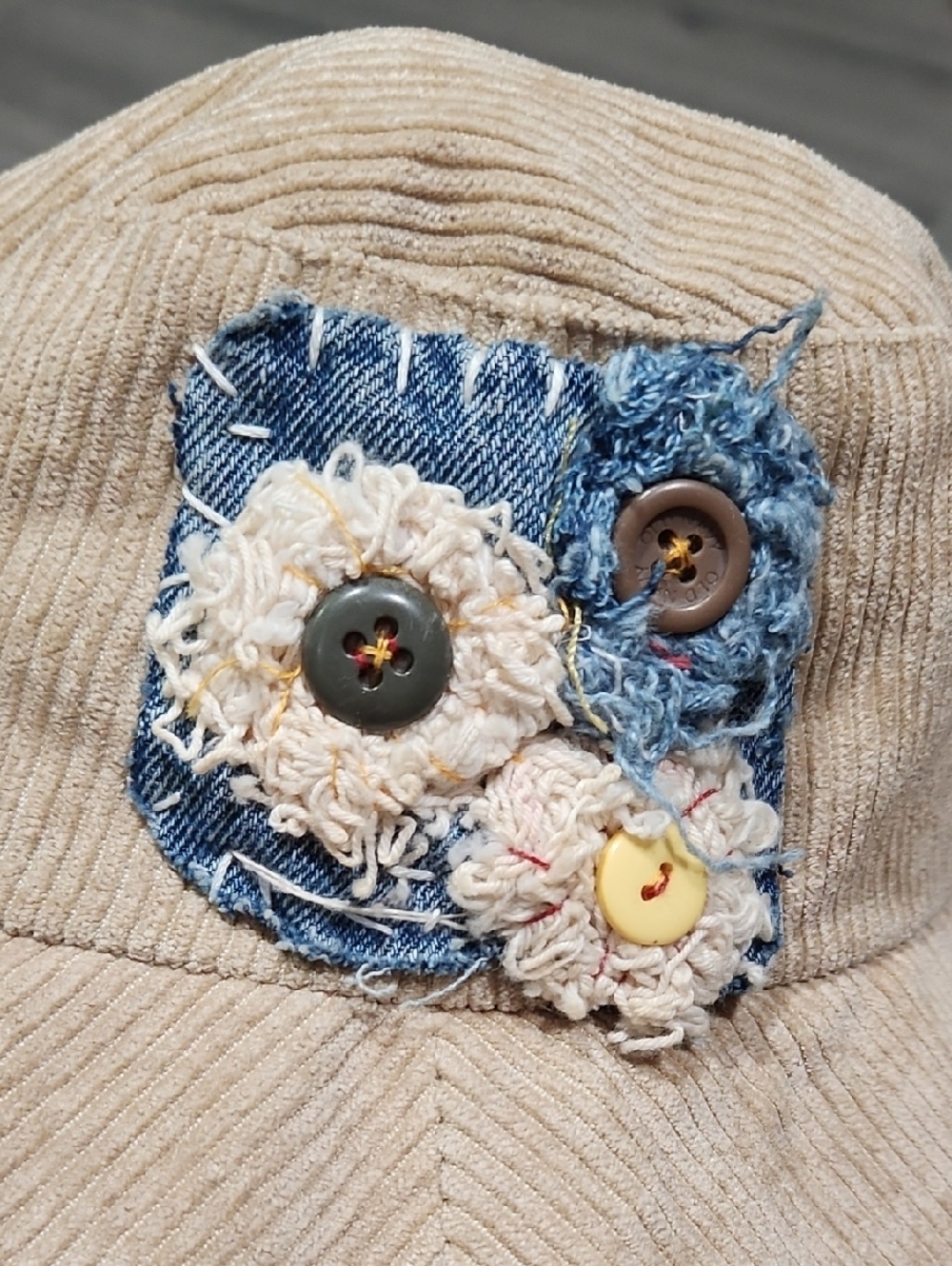 Upcycled Tan Corduroy Bucket Hat - Picture 2 of 5